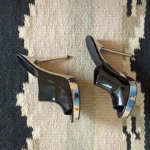 Gucci patent leather and chrome platform Mules (10 but will fit a 9.5)